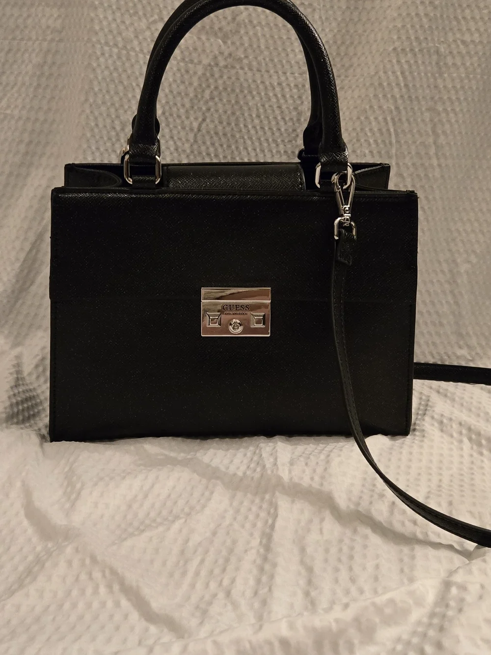 GUESS giana glitter satchel